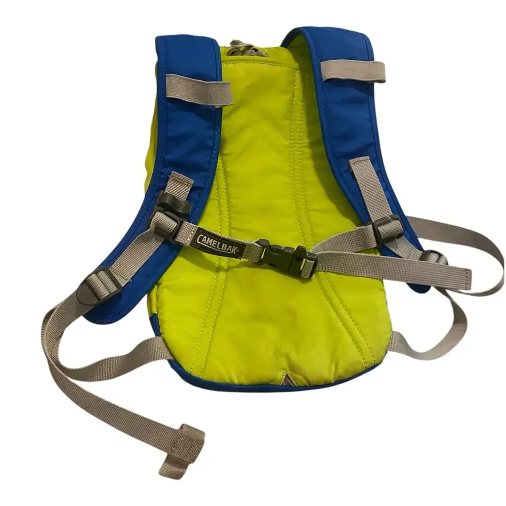 CamelBak Children's Kicker Hydration Backpack in blue and Lime Green High Vis
